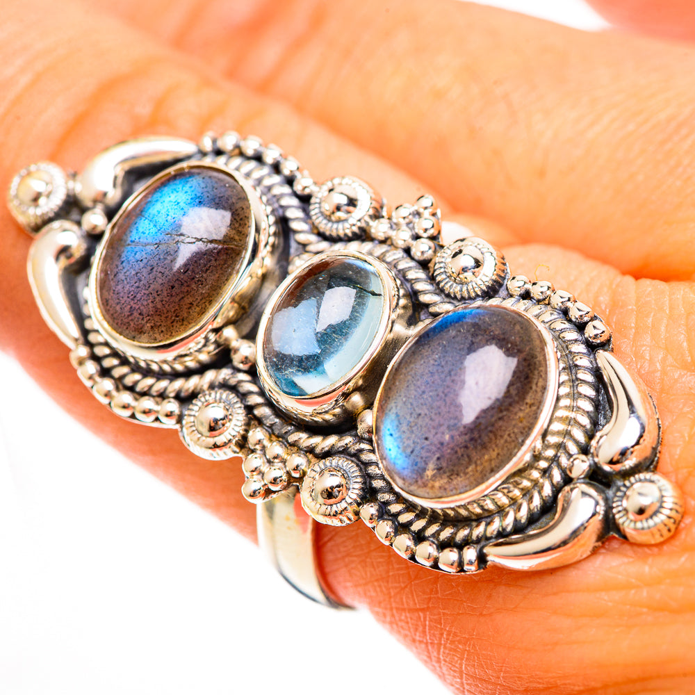 Labradorite Rings handcrafted by Ana Silver Co - RING113592