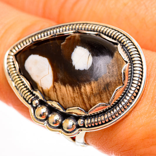 Peanut Wood Jasper Rings handcrafted by Ana Silver Co - RING113600