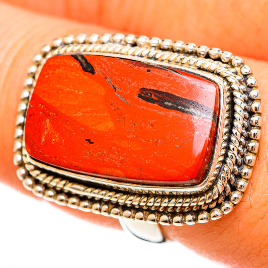 Red Jasper Rings handcrafted by Ana Silver Co - RING113601