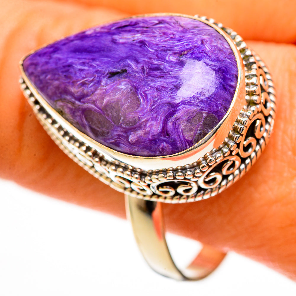 Charoite Rings handcrafted by Ana Silver Co - RING113613