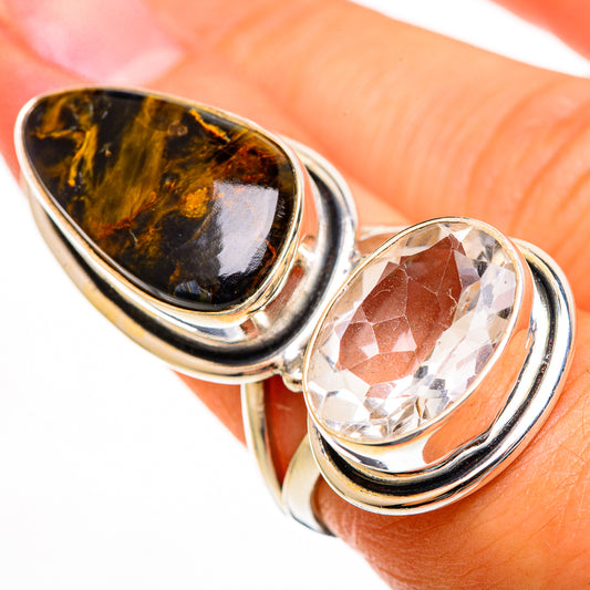 Golden Pietersite Rings handcrafted by Ana Silver Co - RING113616