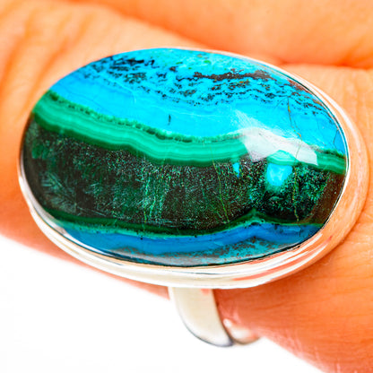 Malachite In Chrysocolla Rings handcrafted by Ana Silver Co - RING113621