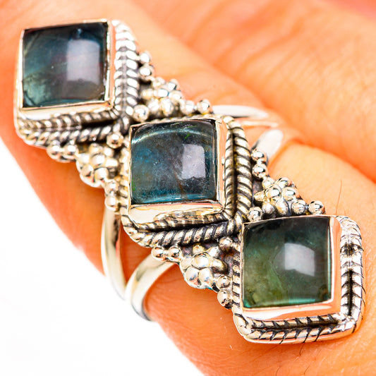 Green Fluorite Rings handcrafted by Ana Silver Co - RING113622