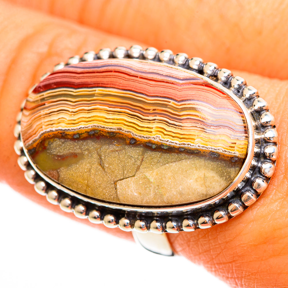 Crazy Lace Agate Rings handcrafted by Ana Silver Co - RING113628