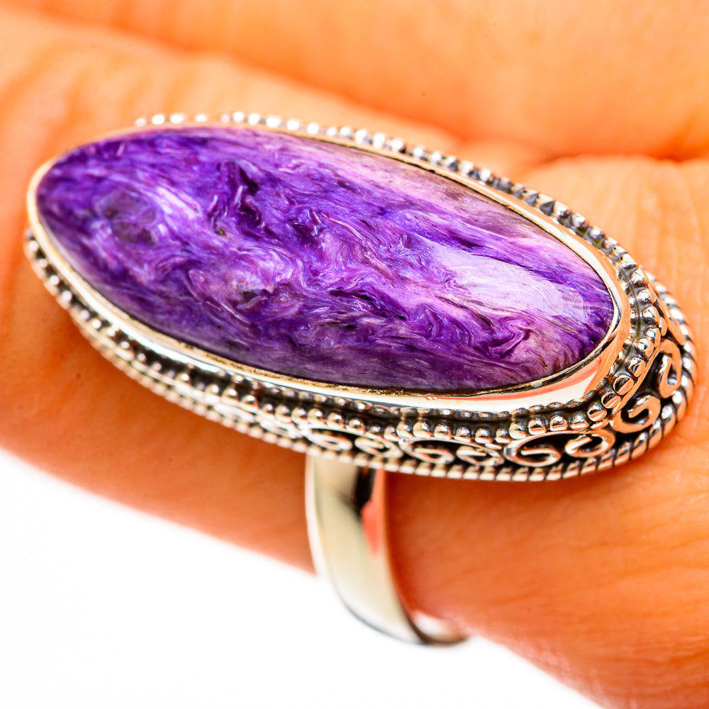 Charoite Rings handcrafted by Ana Silver Co - RING113637