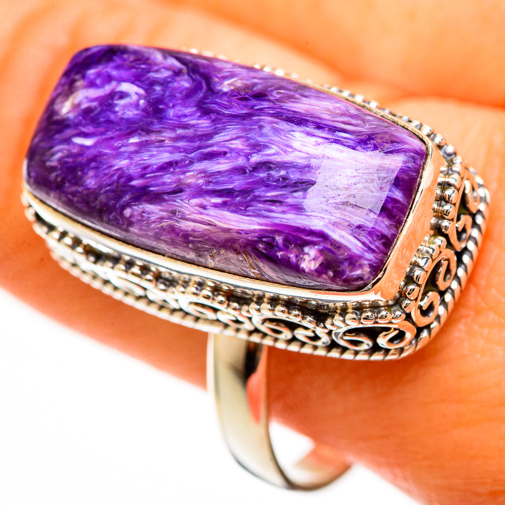 Charoite Rings handcrafted by Ana Silver Co - RING113639