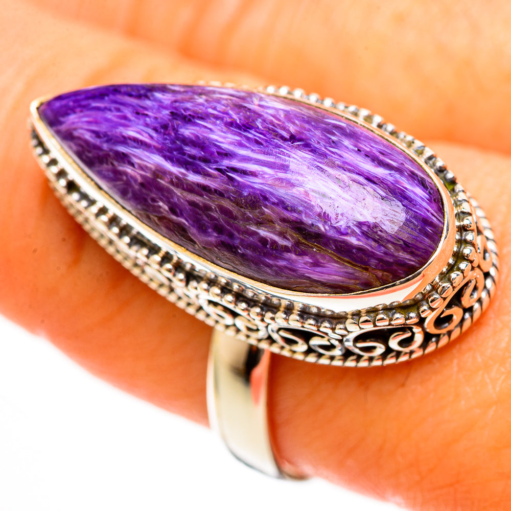 Charoite Rings handcrafted by Ana Silver Co - RING113641