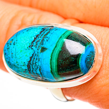 Malachite In Chrysocolla Rings handcrafted by Ana Silver Co - RING113646
