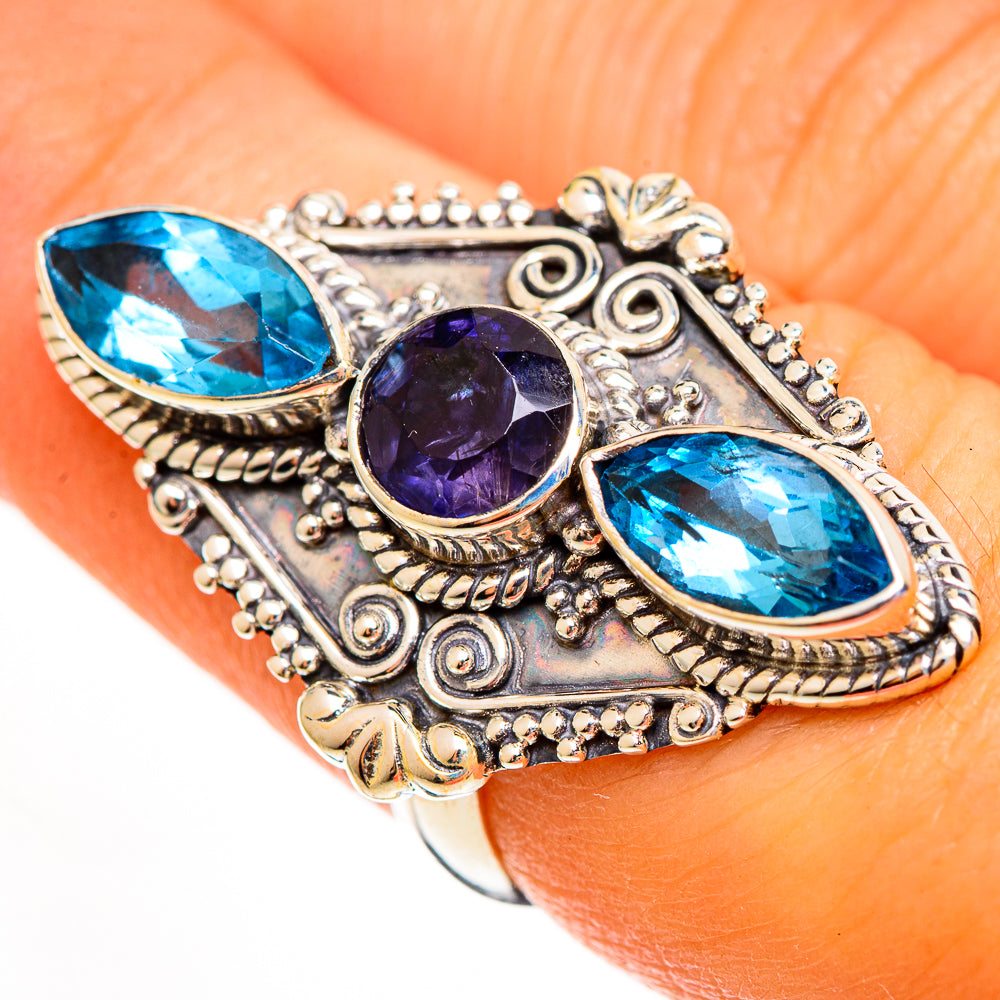 Violet Spinel Rings handcrafted by Ana Silver Co - RING113647