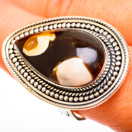 Peanut Wood Jasper Rings handcrafted by Ana Silver Co - RING113655