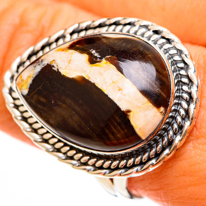 Peanut Wood Jasper Rings handcrafted by Ana Silver Co - RING113657