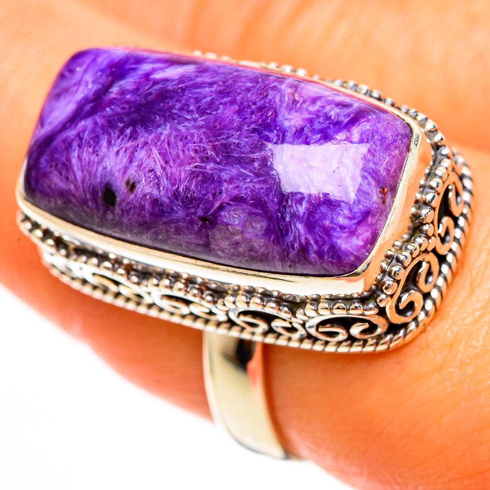 Charoite Rings handcrafted by Ana Silver Co - RING113662