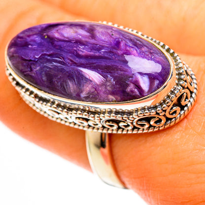 Charoite Rings handcrafted by Ana Silver Co - RING113664