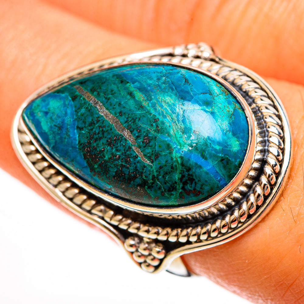 Chrysocolla Rings handcrafted by Ana Silver Co - RING113667
