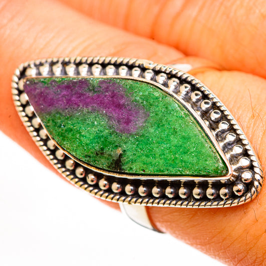 Ruby Zoisite Rings handcrafted by Ana Silver Co - RING113670