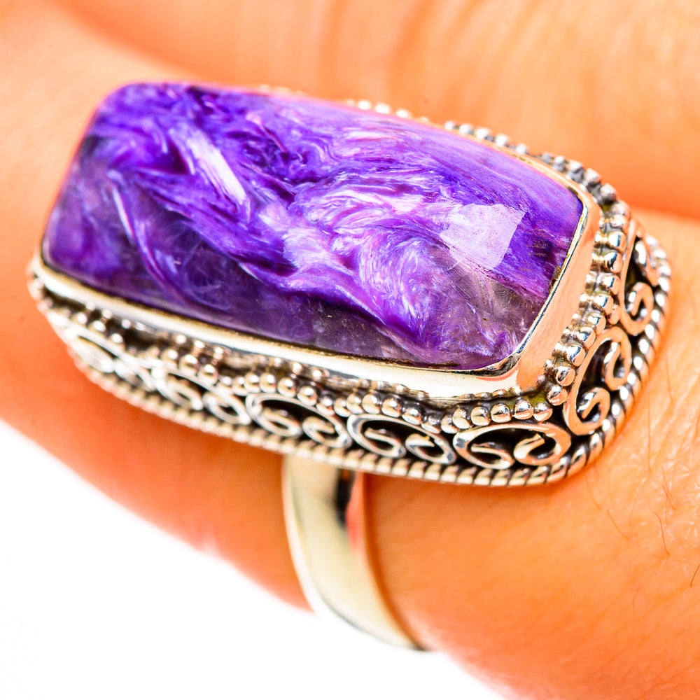 Charoite Rings handcrafted by Ana Silver Co - RING113679
