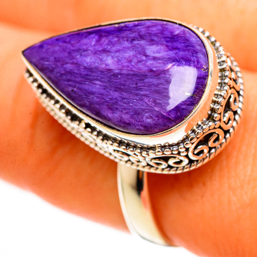 Charoite Rings handcrafted by Ana Silver Co - RING113682