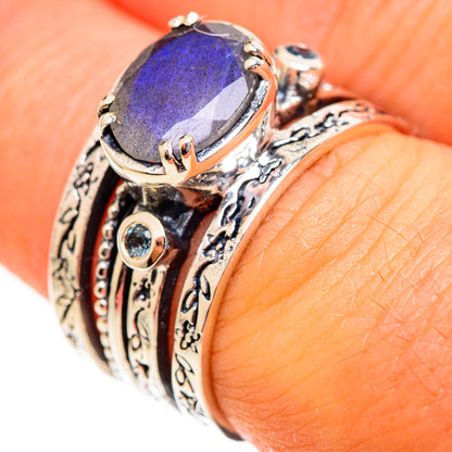 Labradorite Rings handcrafted by Ana Silver Co - RING113684