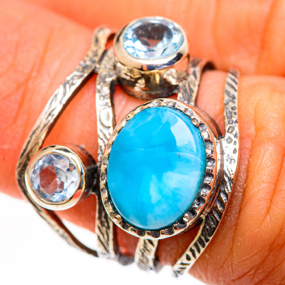 Larimar Rings handcrafted by Ana Silver Co - RING113687