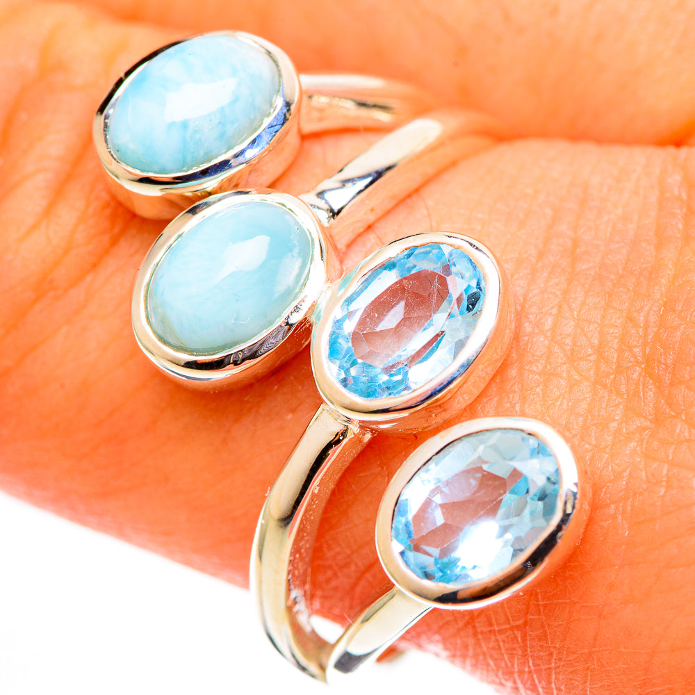 Larimar Rings handcrafted by Ana Silver Co - RING113688