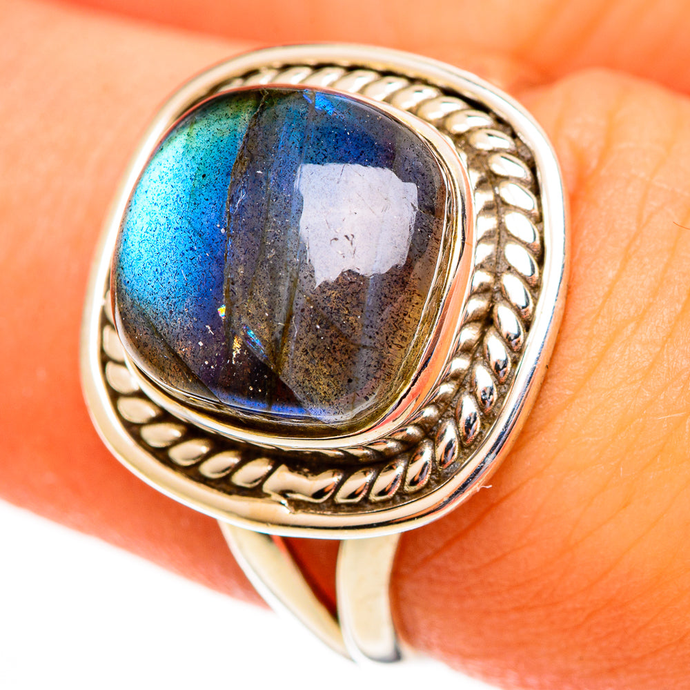 Labradorite Rings handcrafted by Ana Silver Co - RING113690