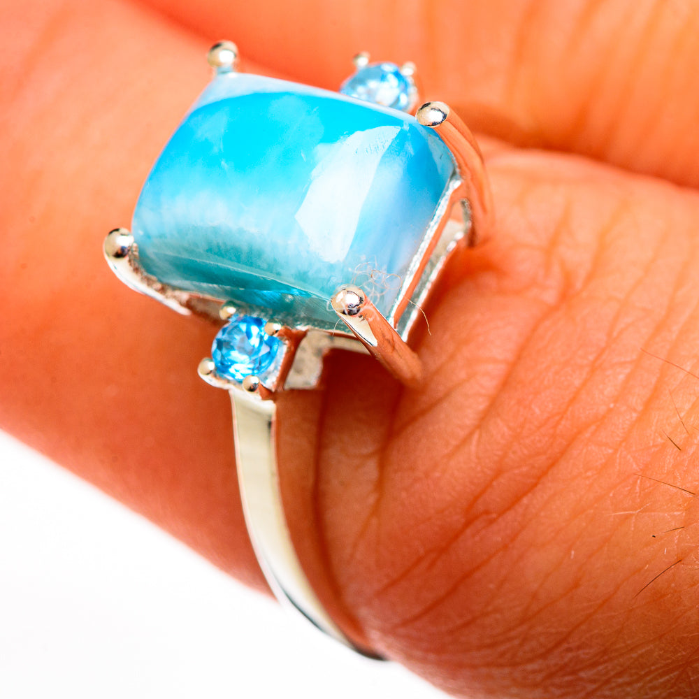 Larimar Rings handcrafted by Ana Silver Co - RING113692