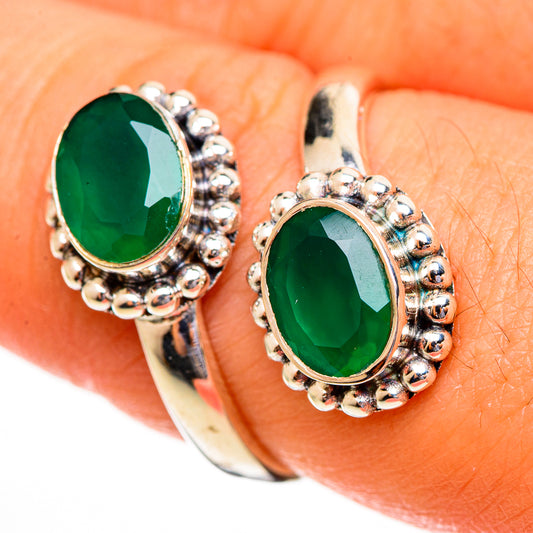 Green Onyx Rings handcrafted by Ana Silver Co - RING113694