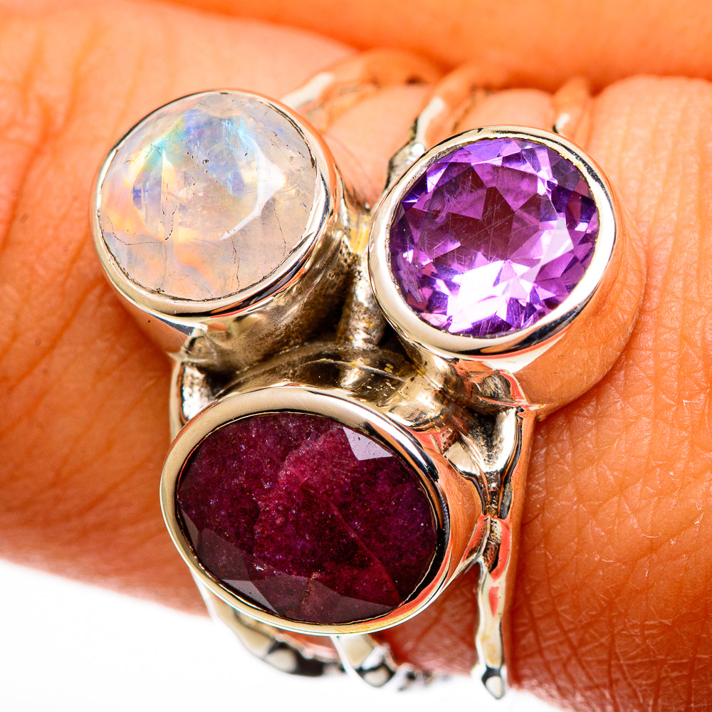 Red Sillimanite Rings handcrafted by Ana Silver Co - RING113715