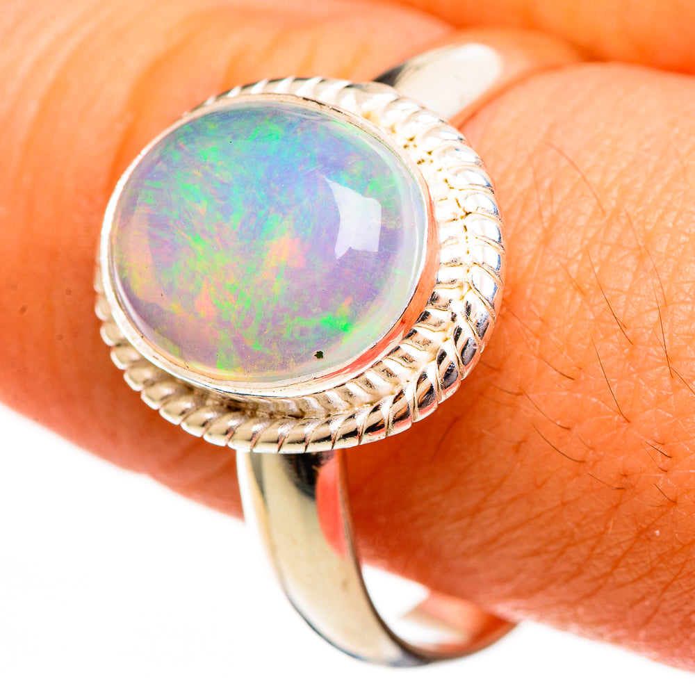 Ethiopian Opal Rings handcrafted by Ana Silver Co - RING113716