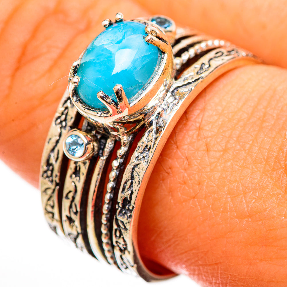 Larimar Rings handcrafted by Ana Silver Co - RING113722