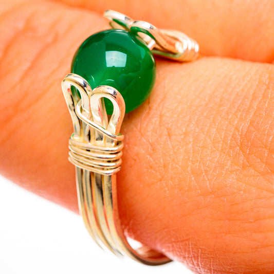 Green Onyx Rings handcrafted by Ana Silver Co - RING113727