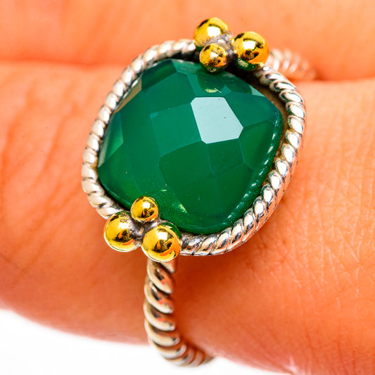 Green Onyx Rings handcrafted by Ana Silver Co - RING113728