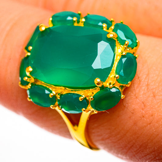 Green Onyx Rings handcrafted by Ana Silver Co - RING113729