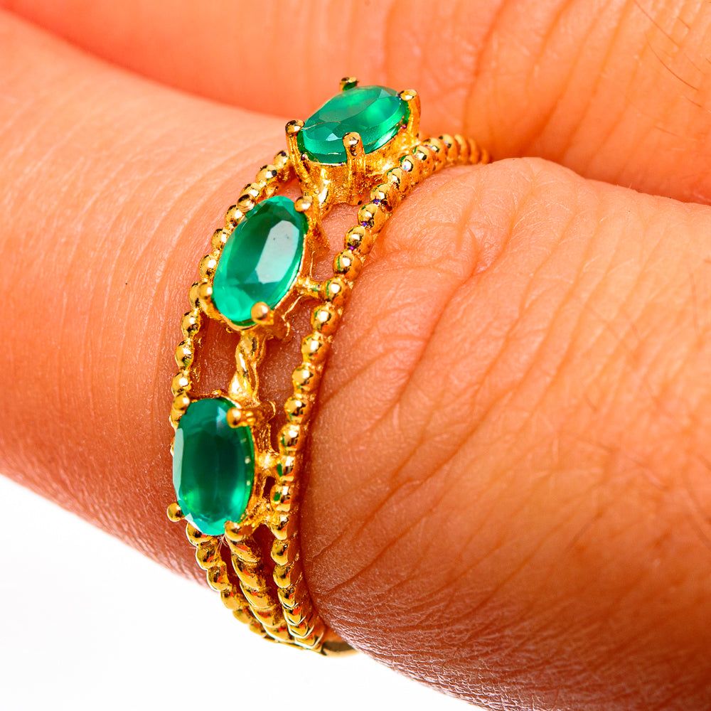 Green Onyx Rings handcrafted by Ana Silver Co - RING113730