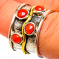 Red Coral Rings handcrafted by Ana Silver Co - RING113737