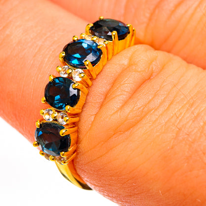 London Blue Topaz Rings handcrafted by Ana Silver Co - RING113753