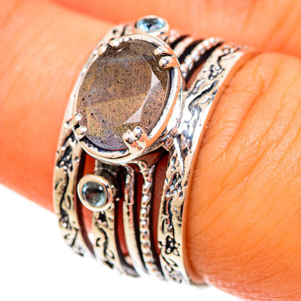 Labradorite Rings handcrafted by Ana Silver Co - RING113756