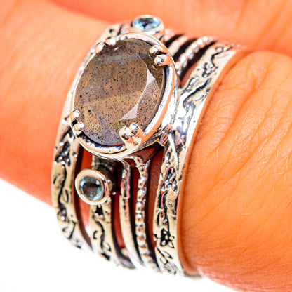 Labradorite Rings handcrafted by Ana Silver Co - RING113756