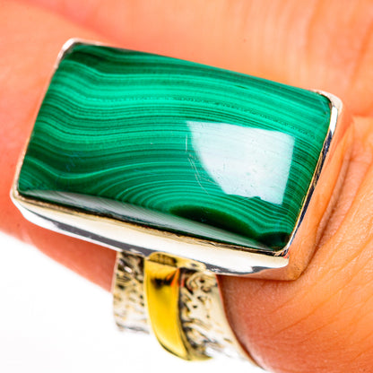Malachite Rings handcrafted by Ana Silver Co - RING113764