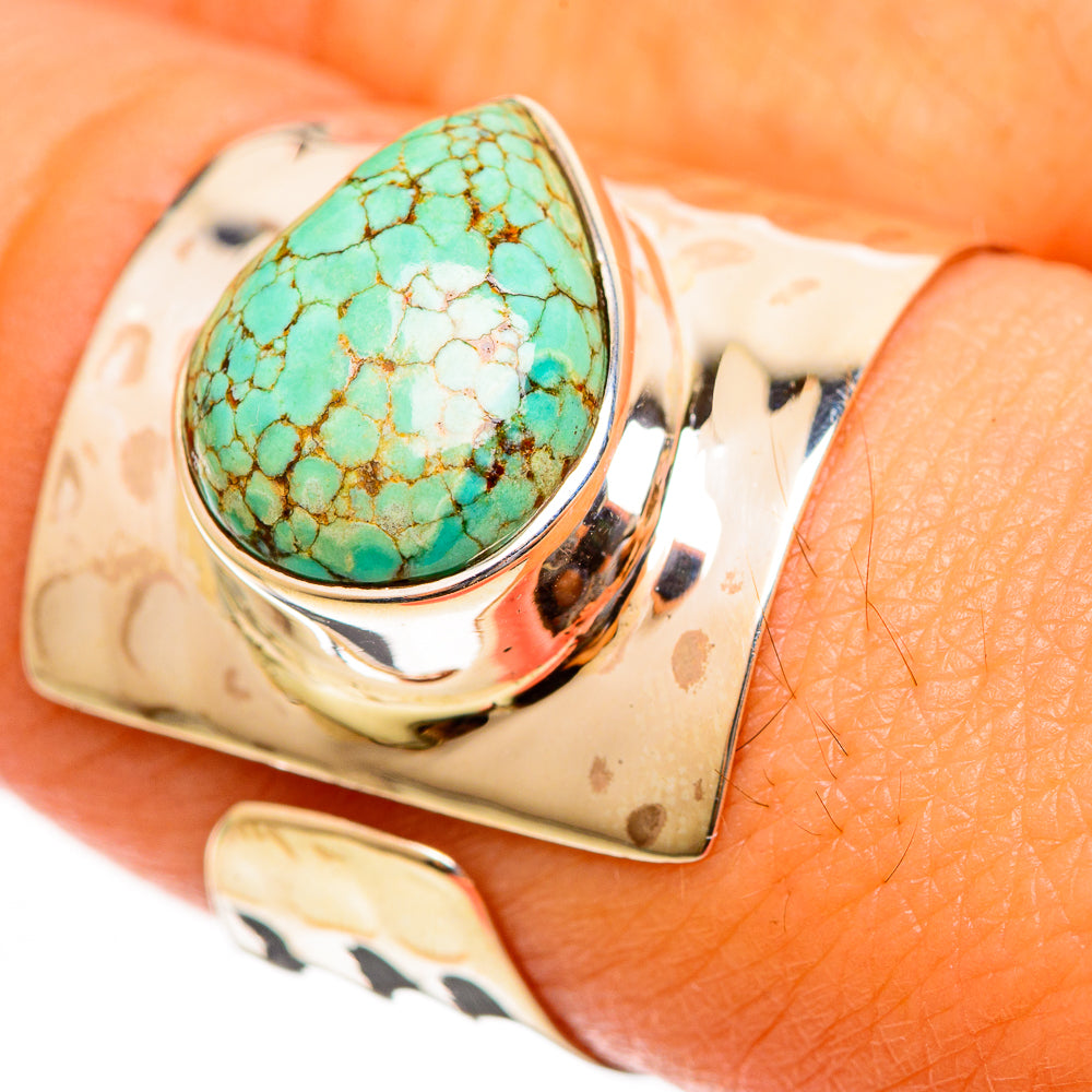 Tibetan Turquoise Rings handcrafted by Ana Silver Co - RING113765