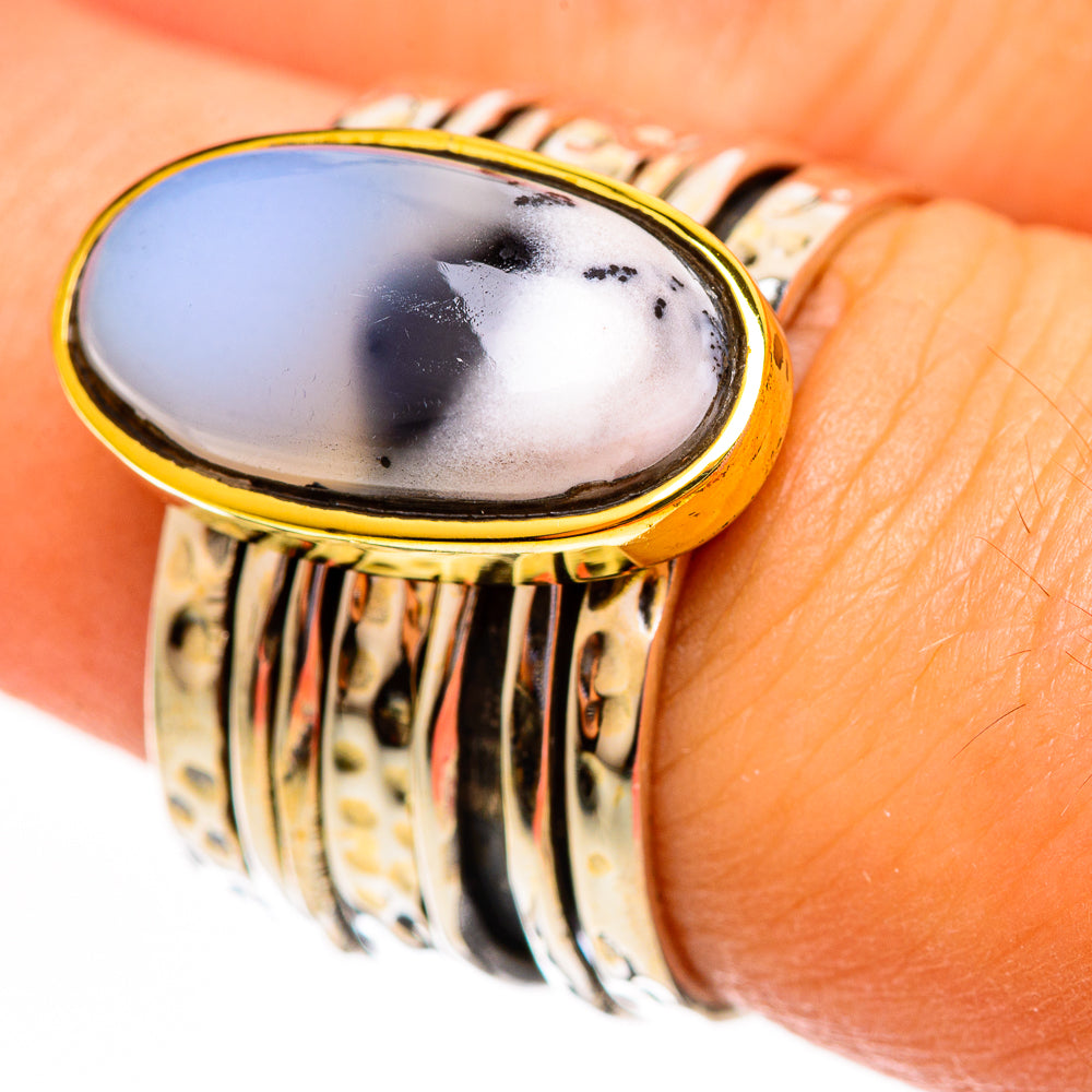 Dendritic Opal Rings handcrafted by Ana Silver Co - RING113781