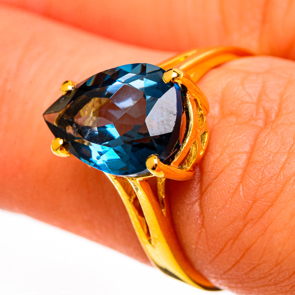 London Blue Topaz Rings handcrafted by Ana Silver Co - RING113788
