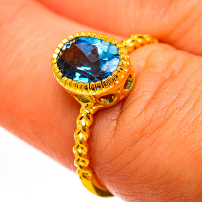 London Blue Topaz Rings handcrafted by Ana Silver Co - RING113789
