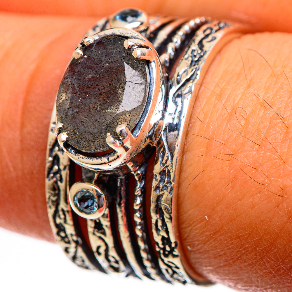 Labradorite Rings handcrafted by Ana Silver Co - RING113791