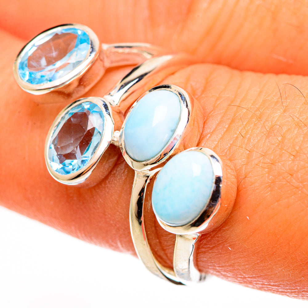 Larimar Rings handcrafted by Ana Silver Co - RING113792