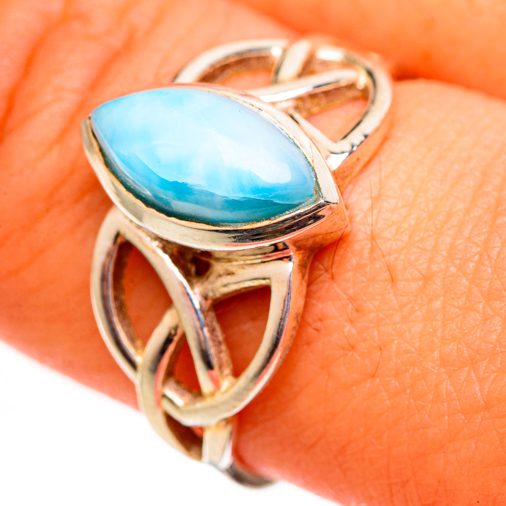 Larimar Rings handcrafted by Ana Silver Co - RING113793