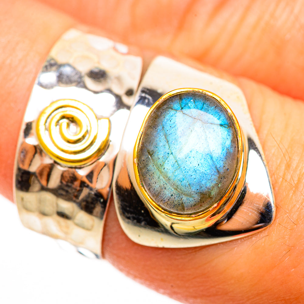 Labradorite Rings handcrafted by Ana Silver Co - RING113796