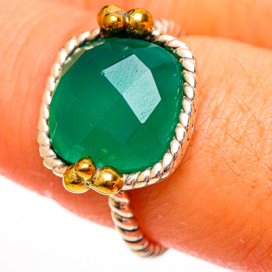 Green Onyx Rings handcrafted by Ana Silver Co - RING113800