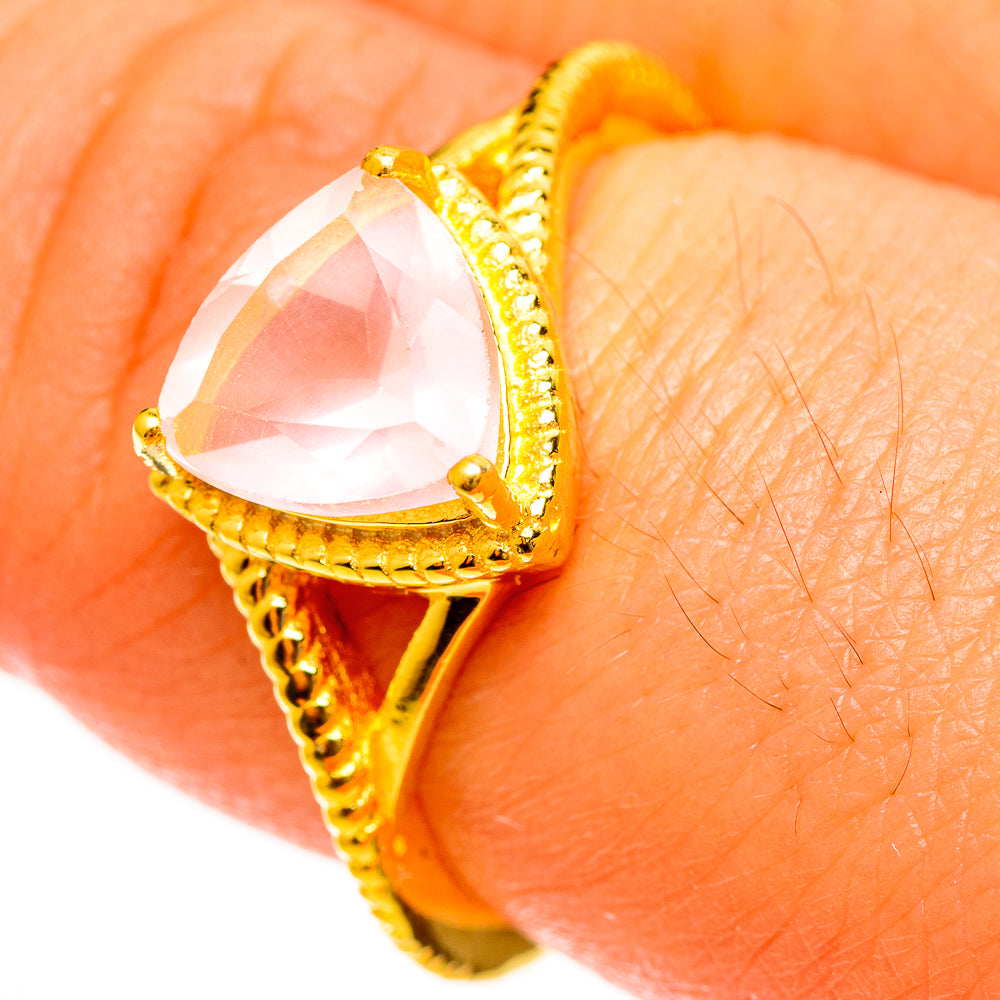 Rose Quartz Rings handcrafted by Ana Silver Co - RING113805