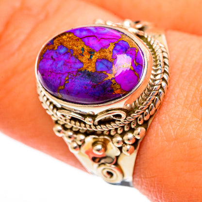 Purple Copper Composite Turquoise Rings handcrafted by Ana Silver Co - RING113814